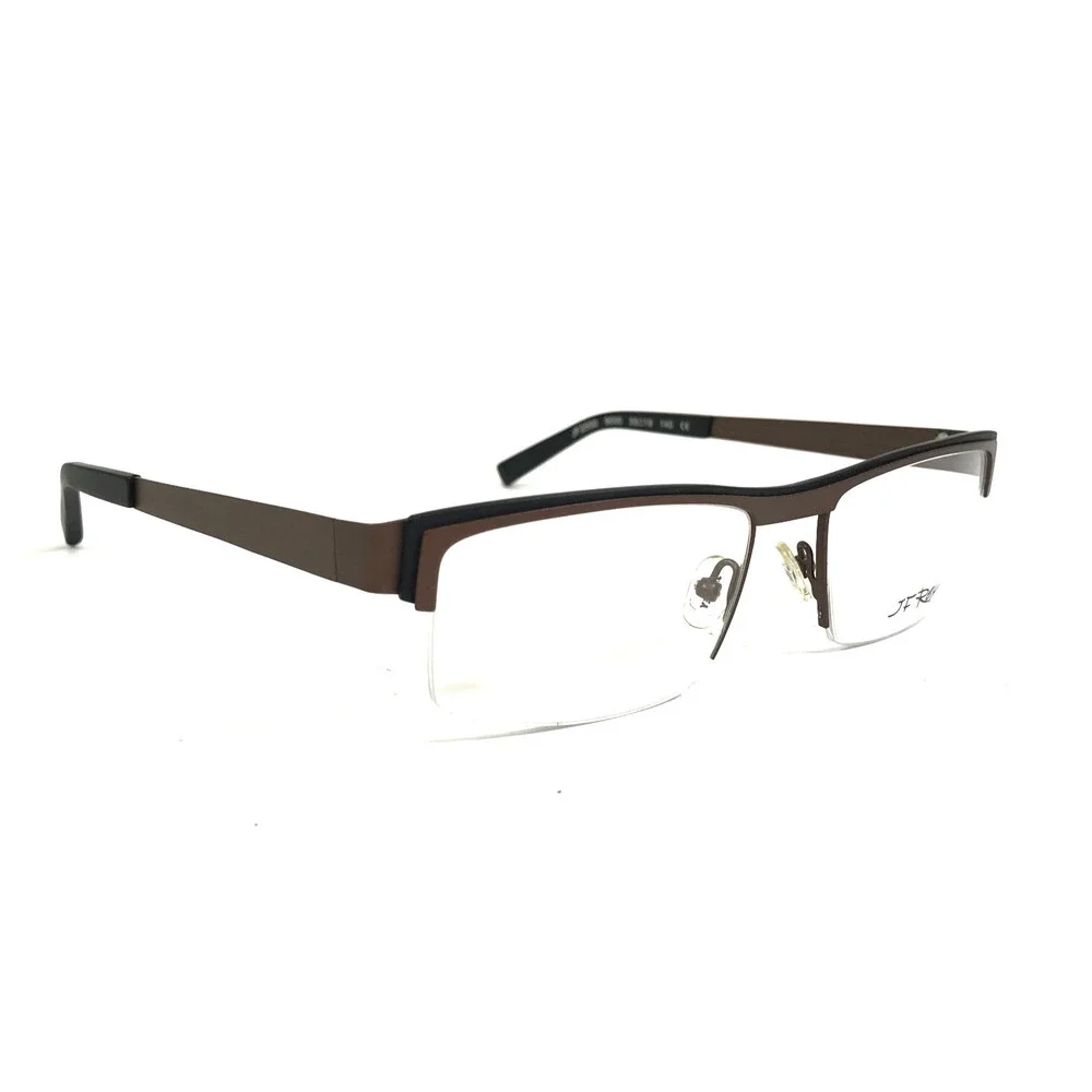 J.F. Rey Eyeglasses Frames JF2550 9000 Matte Brown Black Rectangle 50-19-140